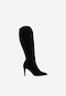 Black velvet boots with stiletto heel 71067-61