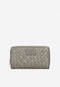 Silver woven leather wallet for women 91097-59