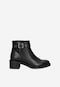 Black insulated ankle boots on heels 55264-51