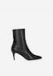 Elegant black ankle boots with stiletto heel 55017-51