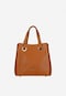 Light brown leather women's satchel 80408-53