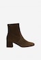 Brown autumn ankle boots with low heel 55094-62