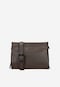 Dark brown leather women's shoulder bag 80417-52