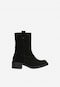 Black nubuck slip-on ankle boots 55297-21