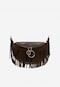 Brown bum bag with fringes 80089-72