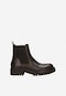 Brown chunky leather Chelsea boots for women 55266-52