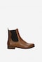 Tall brown leather Chelsea boots for women 55263-52