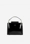 Elegant black patent handbag 80409-31