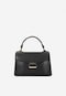 Black smooth leather handbag for women 80402-51