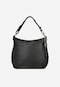 Large black leather handbag for women 80428-51