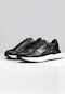 Men's black PREMIUM sneakers with embossing 10214-51