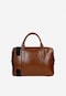 Large leather everyday bag with laptop compartment 80074-53
