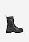 Botine piele neagra cu catarama decorativă damă 55189-51