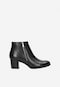Women's black ankle boots with low heel 55065-51