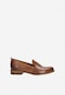Mocasini maro deschis din piele granulată damă 46004-53
