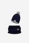 Zestaw BARTEK 85605-86 granatowa czapka z odblaskowym pomponem i komin 8560586