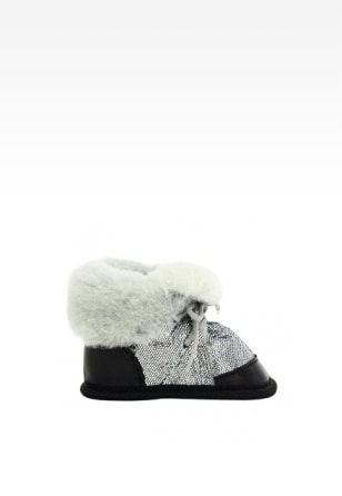 Srebrno-czarne niechodki BARTEK z kożuszkiem W-214760/BA5 II W-214760/BA5 II