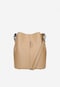 Beżowa skórzana torebka damska bucket bag 80434-54