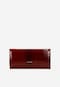Red patent leather wallet with unique embossing 91058-35