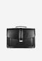 Black briefcase made of coated split leather 90000-51