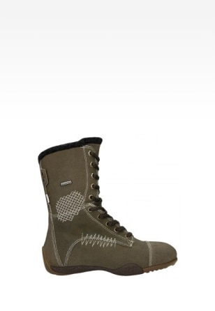 Grüne gefütterte Stiefel BARTEK auf brauner Sohle T-94317/5J5 T-94317/5J5