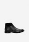 Men's black boots made from combined leathers 24103-70