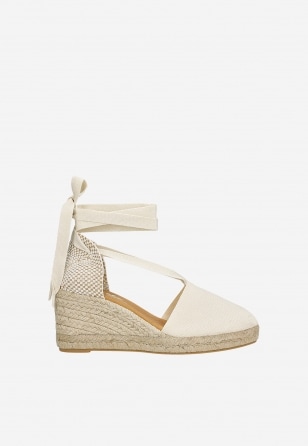 Beżowe zabudowane espadryle RELAKS R7600214