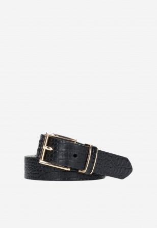 Czarny pasek damski 9966-51