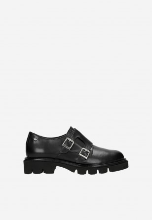 Damskie półbuty typu monk strap na traktorowej podeszwie 46363-51