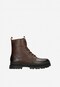 Brown leather biker boots 24064-52