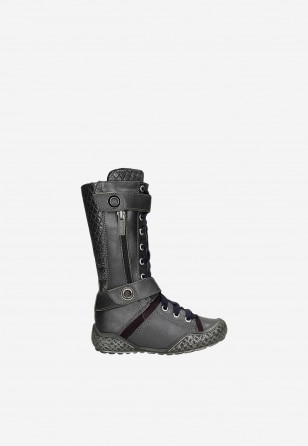 Ciemnoszare kozaki BARTEK ze skóry licowej T-44741/03H T-44741/03H