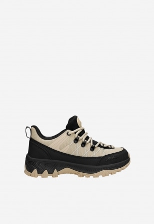 Beżowo-czarne trekkingi dziecięce z membraną Nano-Tex™ BARTEK 87011-44 87011-44