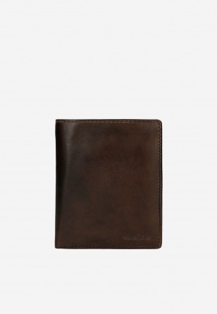 Ciemnobrązowy skórzany portfel męski 91119-52