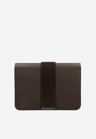 Ciemnobrązowa czekoladowa torebka damska crossbody 80187-72