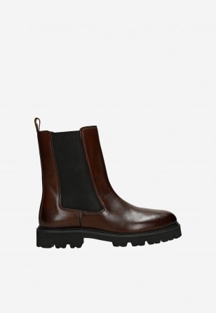 Brązowe wysokie sztyblety damskie 55357-52