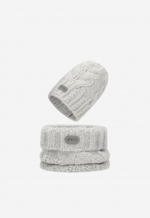 Zimowy zestaw BARTEK z wełny merino 85604-80, czapka + komin 8560480