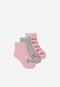 Ružovo-sivé dievčenské ponožky s motýľmi 3-balenie BARTEK 85710-45 85710-45
