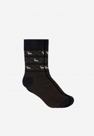 Bambusowe czekoladowe skarpety w świąteczny motyw 97061-82