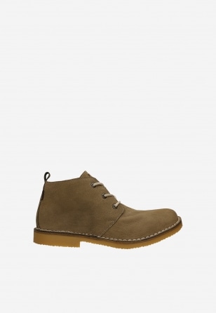 Ciemnobeżowe buty chukka męskie 24400-24