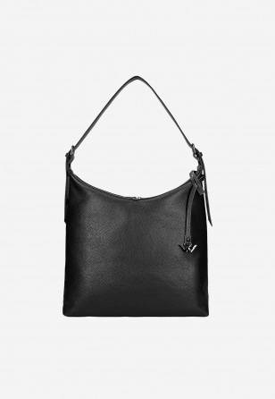 Duża czarna skórzana torebka damska 80445-51