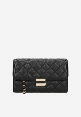 Czarna pikowana kopertówka ze skóry licowej 80459-51