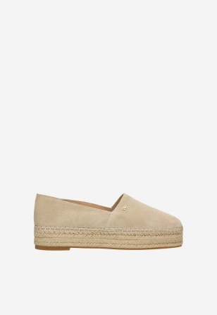 Beżowe espadryle damskie na platformie 46324-64