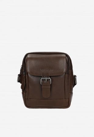 Mała brązowa torba męska ze skóry naturalnej 90028-52