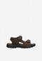 Men's brown sandals made of crazy horse leather 29014-92