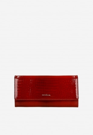 Czerwony lakierowany portfel damski 91058-75