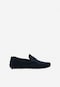Comfortable navy moccasins on black sole 10116-68