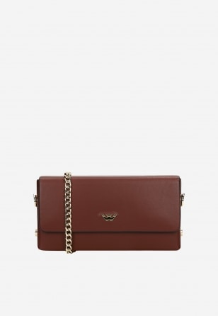 Skórzana bordowa torebka damska wizytowa 80341-55