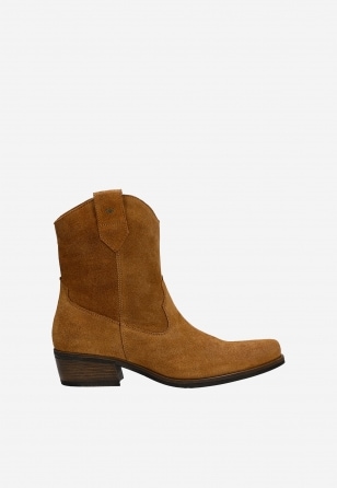 Brązowe kowbojki zapinane na zamek 55378-63