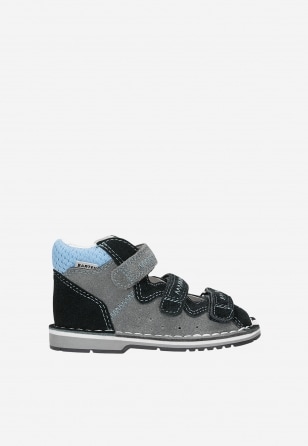 Sandały zabudowane BARTEK, 89200-60, dla chłopców, popielato-granatowe 8920060