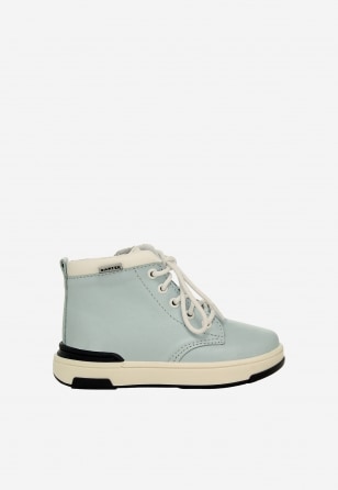 Błękitno-białe skórzane trampki BARTEK 1112104 1112104